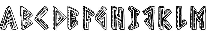 Scribble Table Font UPPERCASE