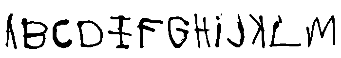 Scribbling Regular Font UPPERCASE
