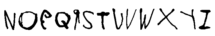 Scribbling Regular Font UPPERCASE