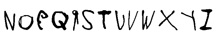 Scribbling Regular Font LOWERCASE