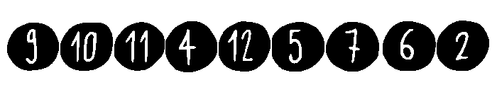 Scribynumbers Font UPPERCASE