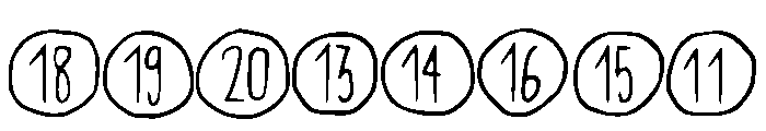 Scribynumbers Font LOWERCASE