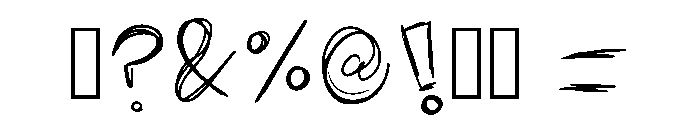Scruf Regular Font OTHER CHARS