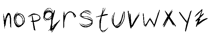 Scruf Regular Font LOWERCASE