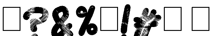 Scrunched Up Font OTHER CHARS