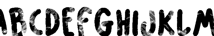 Scrunched Up Font UPPERCASE