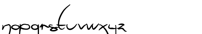 Sculptors Hand Alternatives Font LOWERCASE