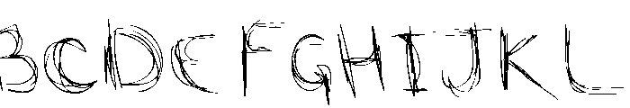 scribble scratch Font UPPERCASE
