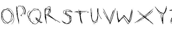scribble scratch Font UPPERCASE