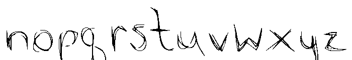 scribble scratch Font LOWERCASE