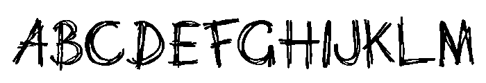 scribblett Font UPPERCASE
