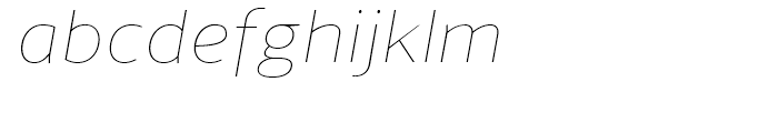 Schar Thin Italic Font LOWERCASE