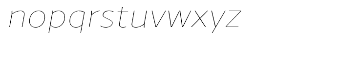 Schar Thin Italic Font LOWERCASE