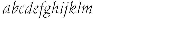 Schneidler Light Italic Font LOWERCASE