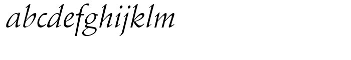 Schneidler Mediaeval Italic Font LOWERCASE