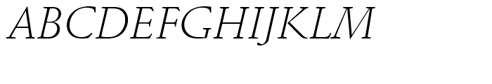 Schneidler Mediaeval Light Italic Font UPPERCASE