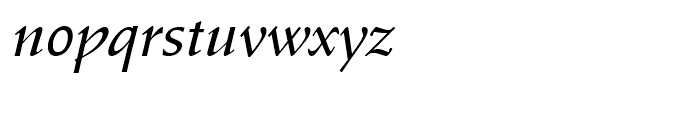 Schneidler Mediaeval Medium Italic Font LOWERCASE