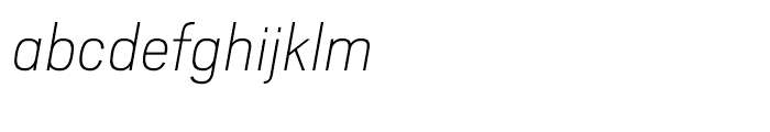 Scout Thin Italic Font LOWERCASE