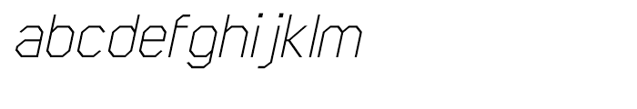 Scriber Thin Italic Font LOWERCASE