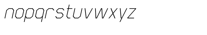 Scriber Thin Italic Font LOWERCASE