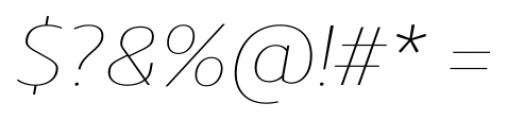 Schar Thin Italic Font OTHER CHARS