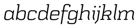 Schwager Light Italic Font LOWERCASE