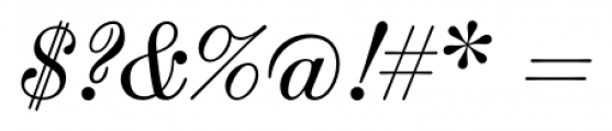 Scotch Modern Italic Font OTHER CHARS