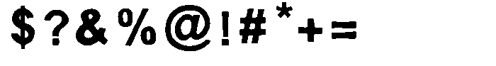 SCC Moenark Font OTHER CHARS