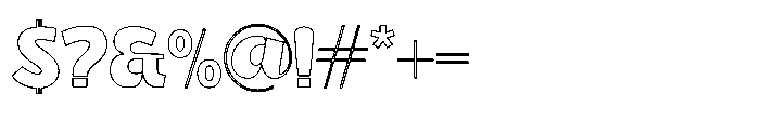 Sc Galiant Outline Font OTHER CHARS