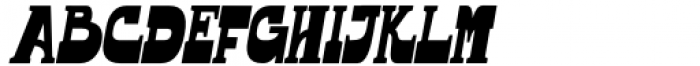 Scalter Serif Condensed Slanted Font UPPERCASE