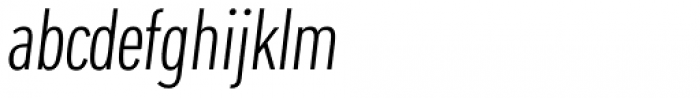 Scanno Thin Condensed Oblique Font LOWERCASE