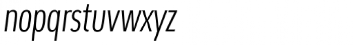 Scanno Thin Condensed Oblique Font LOWERCASE