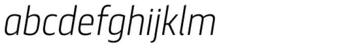 Scansky Condensed Extra Light Italic Font LOWERCASE