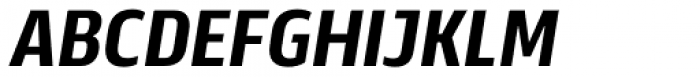 Scansky Condensed Semi Bold Italic Font UPPERCASE