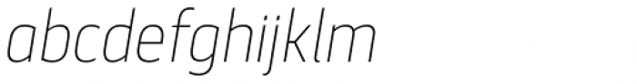 Scansky Condensed Thin Italic Font LOWERCASE