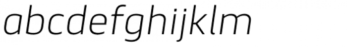 Scansky Extra Light Italic Font LOWERCASE