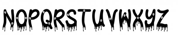 Scary Blood Regular Font LOWERCASE