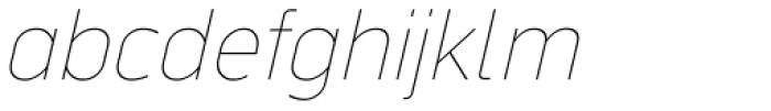 Scatio Thin Italic Font LOWERCASE