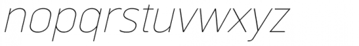 Scatio Thin Italic Font LOWERCASE