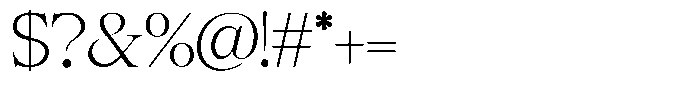 Scaver Thin Font OTHER CHARS