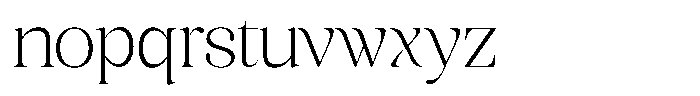 Scaver Thin Font LOWERCASE