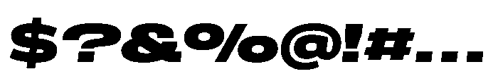 Scena Black Wide Slanted Font OTHER CHARS