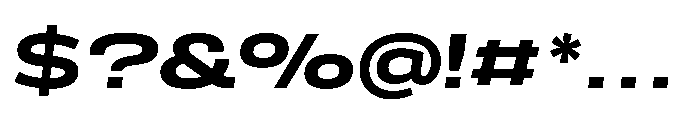 Scena Bold Wide Slanted Font OTHER CHARS
