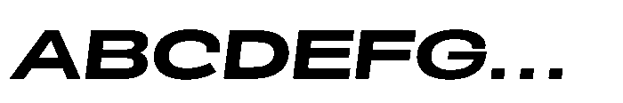 Scena Bold Wide Slanted Font UPPERCASE