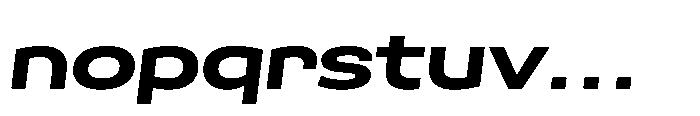 Scena Bold Wide Slanted Font LOWERCASE