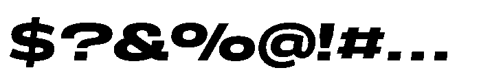 Scena Extra Bold Wide Slanted Font OTHER CHARS