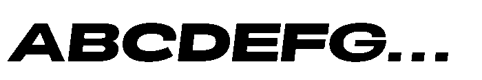 Scena Extra Bold Wide Slanted Font UPPERCASE