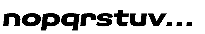 Scena Extra Bold Wide Slanted Font LOWERCASE