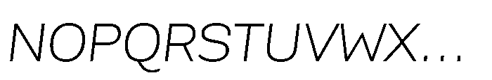 Scena Light Slanted Font UPPERCASE