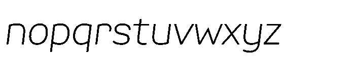 Scena Light Slanted Font LOWERCASE